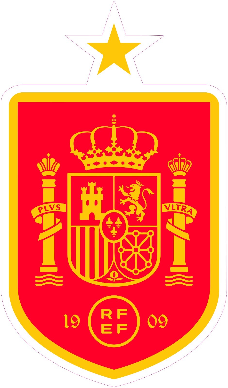 Spain National Soccer Team Logo HTV Heat Transfer Vinyl Iron On (NOT A PATCH)