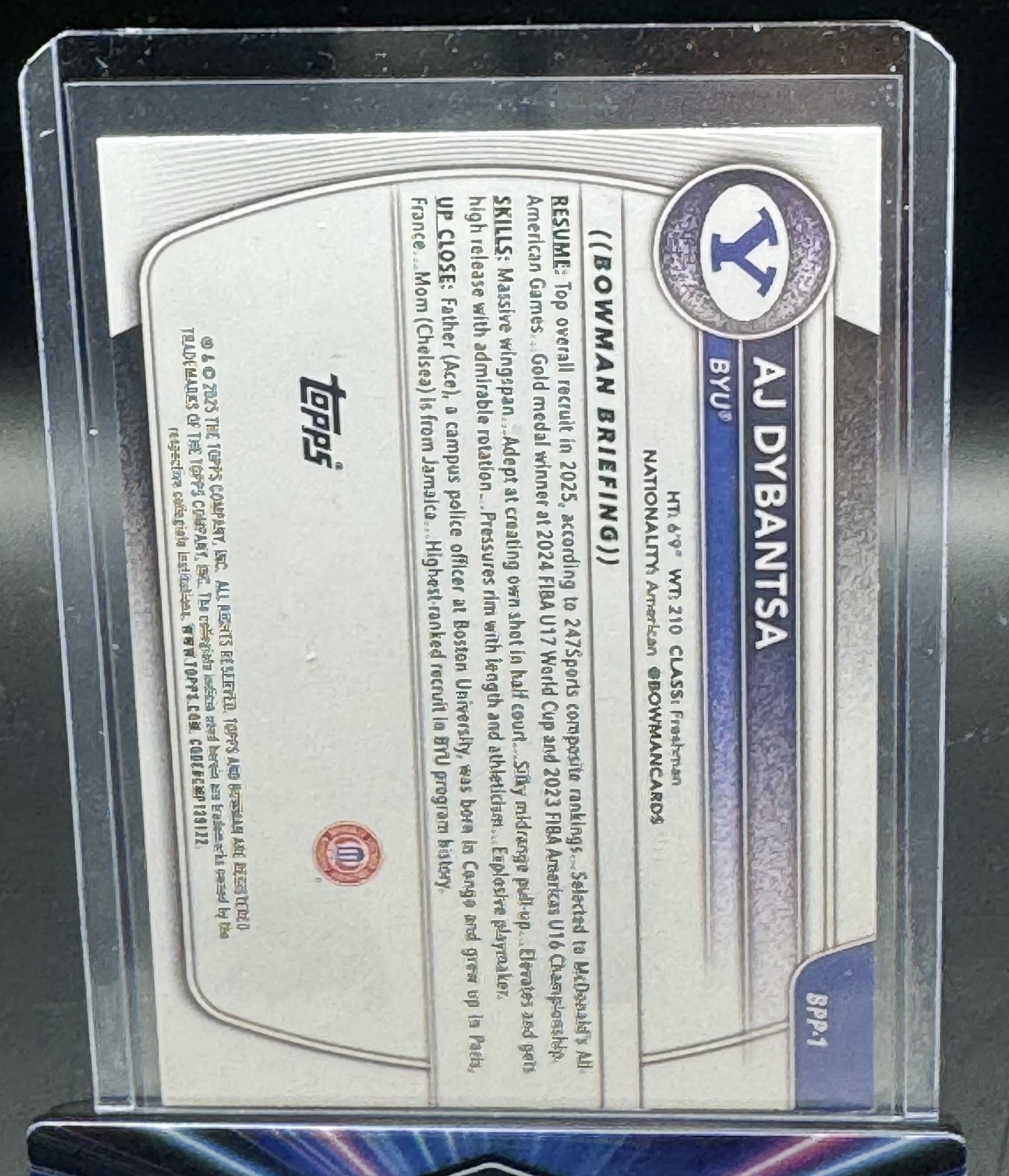2025 Bowman – AJ Dybantsa #BPP-1