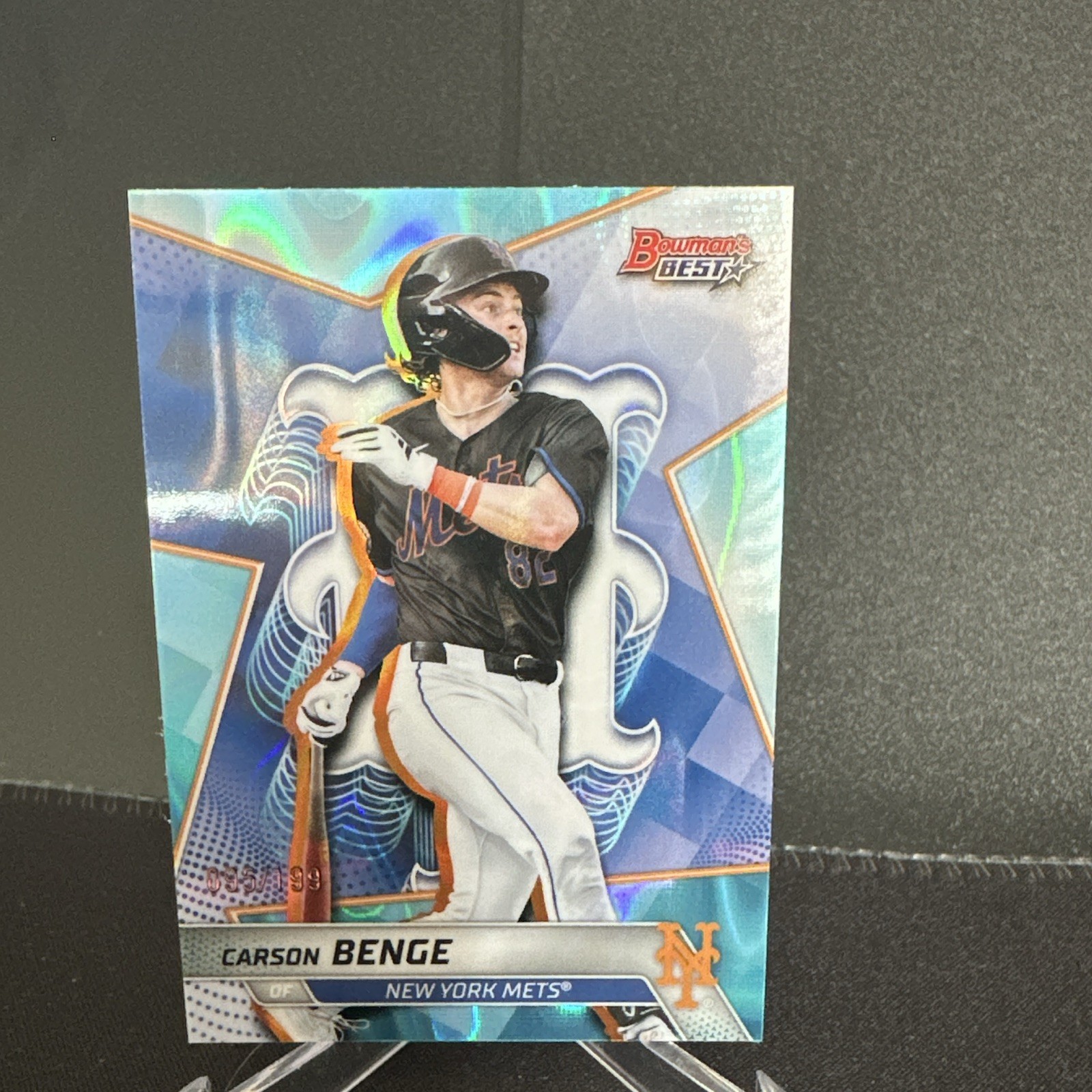 Bowman’s Best 2025 Top Prospects Carson Benge New York Mets Aqua Lava #/199