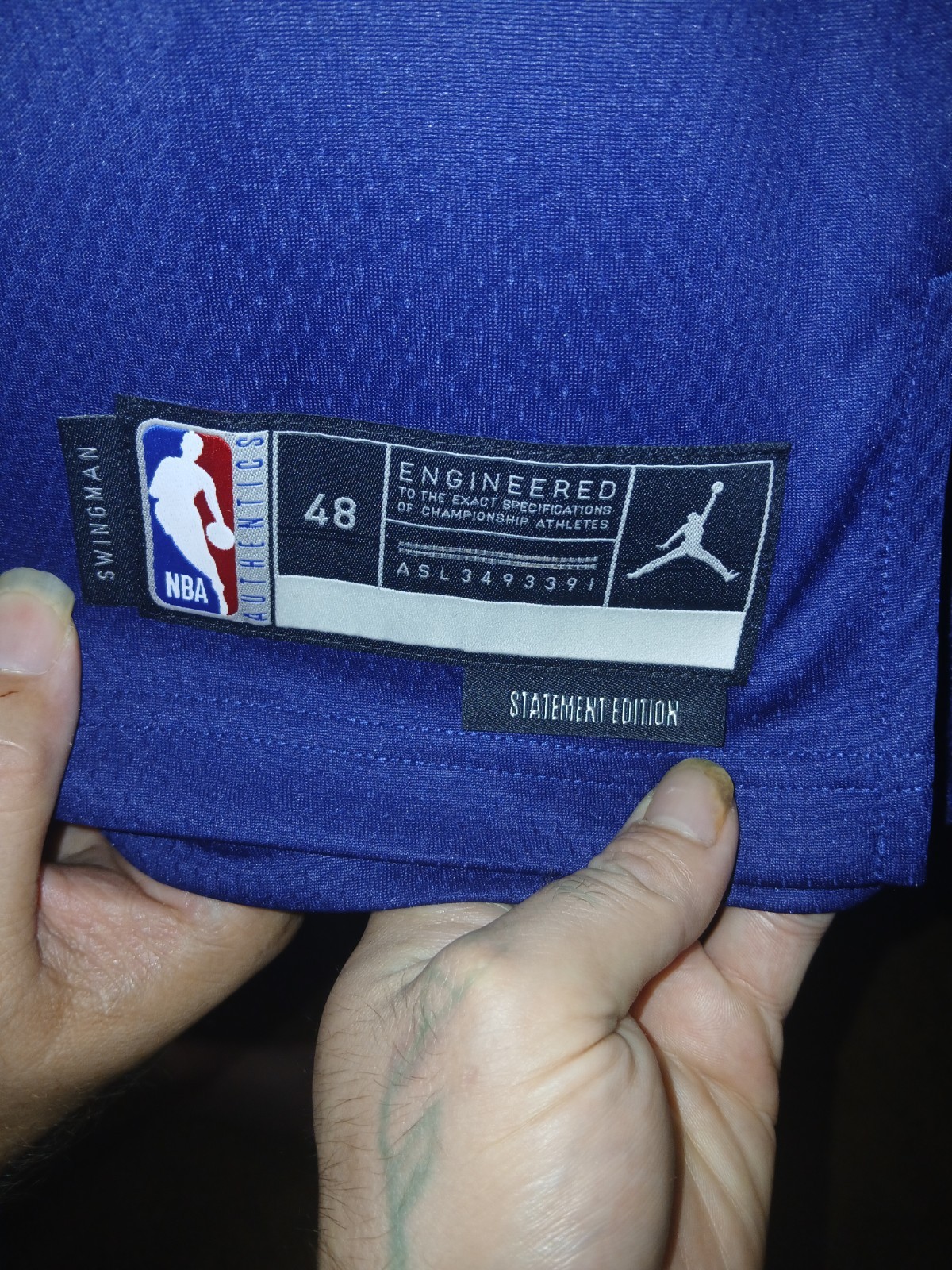 Jordan Golden State Warriors Stephen Curry #30 Statement NBA Jersey Blue 48