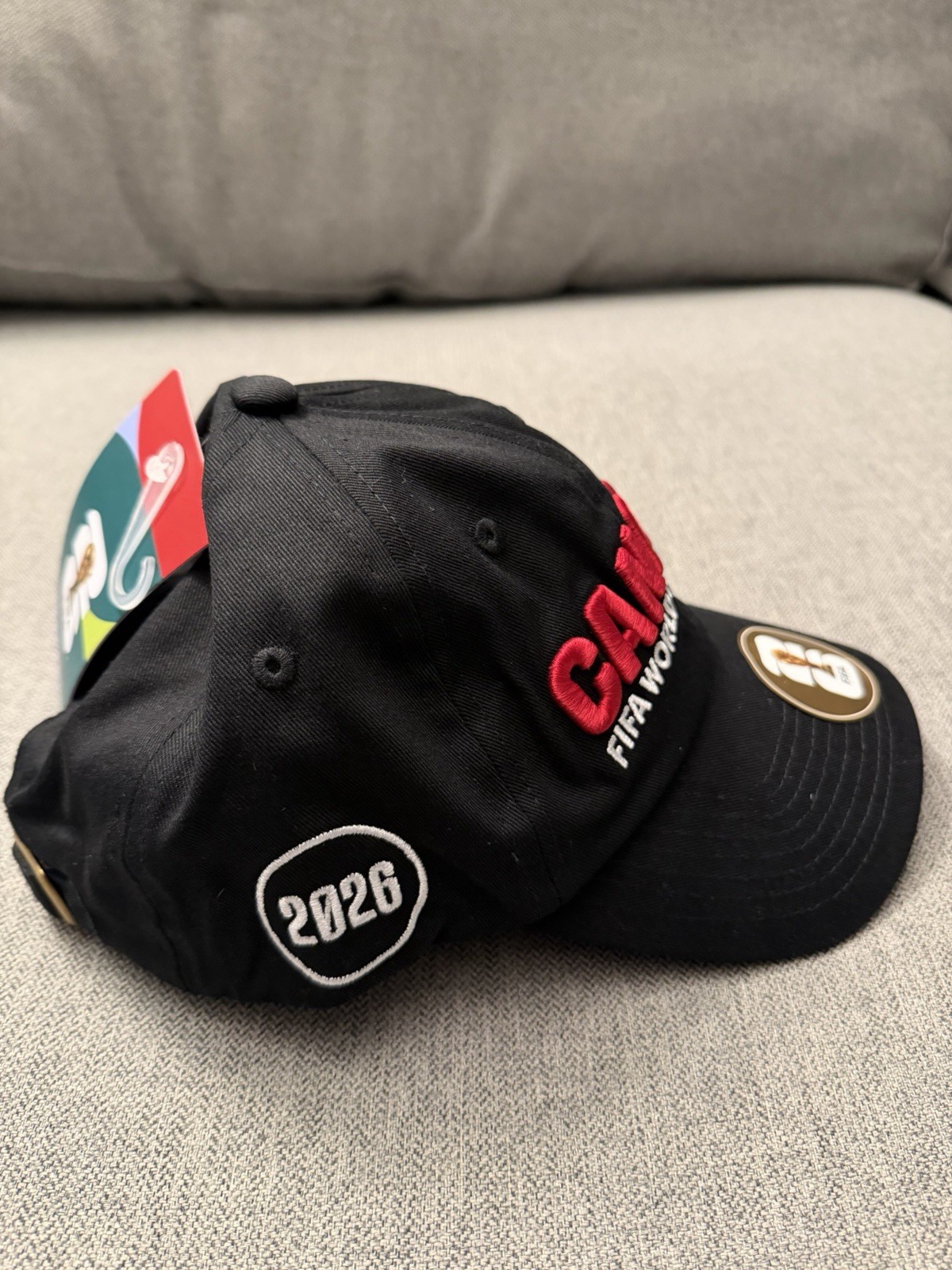 Outerstuff Canada FIFA World Cup 2026 Men’s Cap Black Red White Official