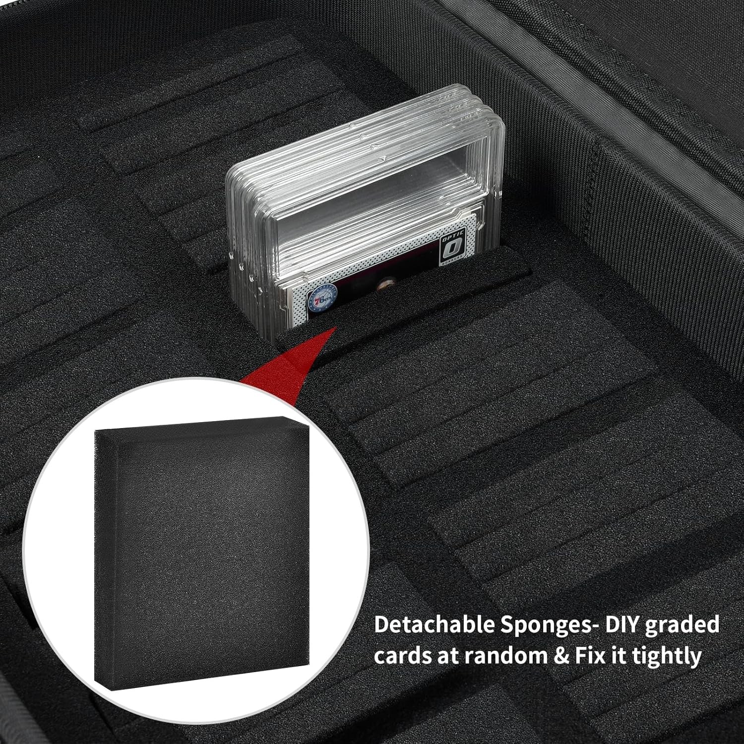 Fireproof Card Storage Box with Lock & Foam Slots for PSA, BGS, CGC Collectibles