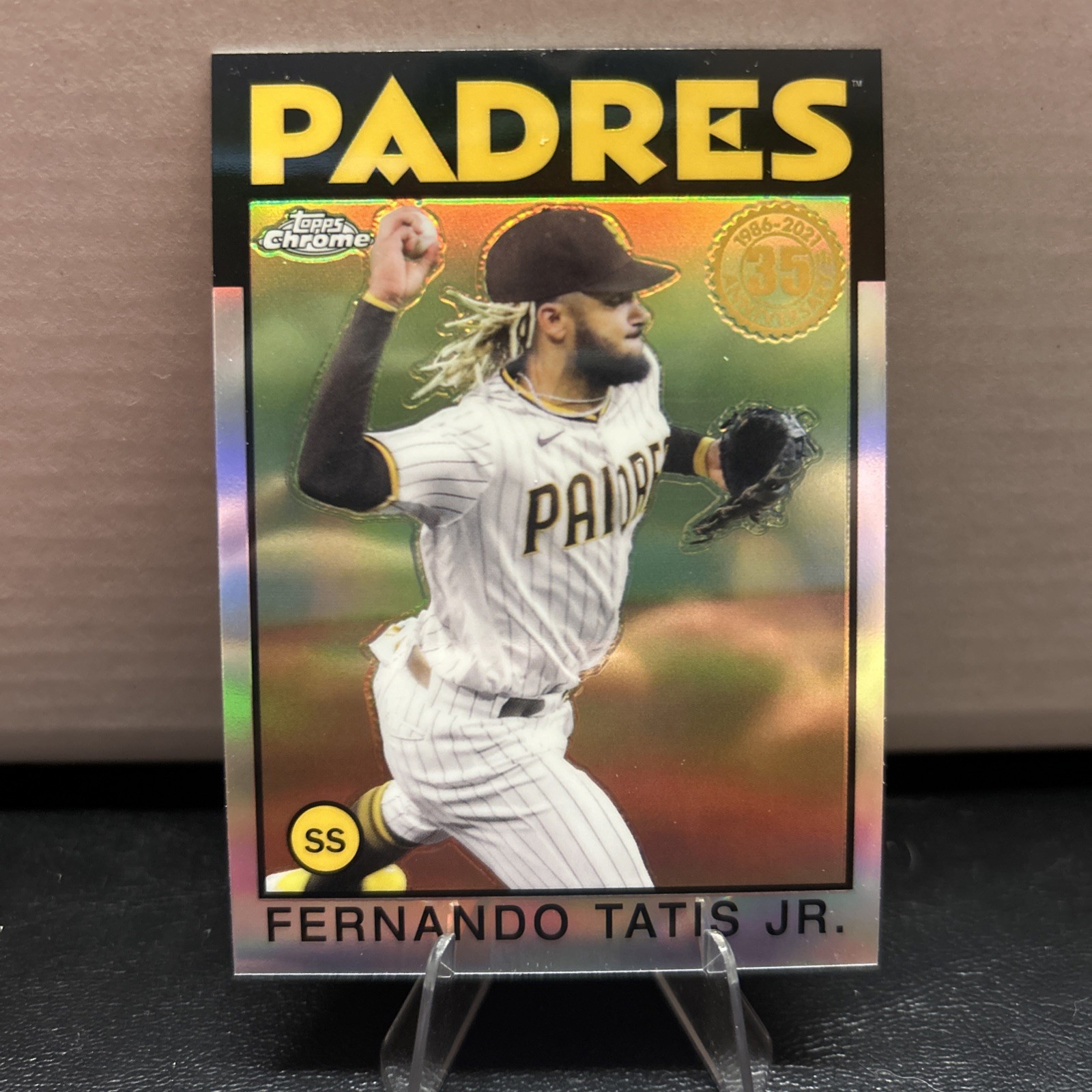 2021 Topps Chrome 1986 35th Anniversary #86BC-20 Fernando Tatis Jr. Refractor 1