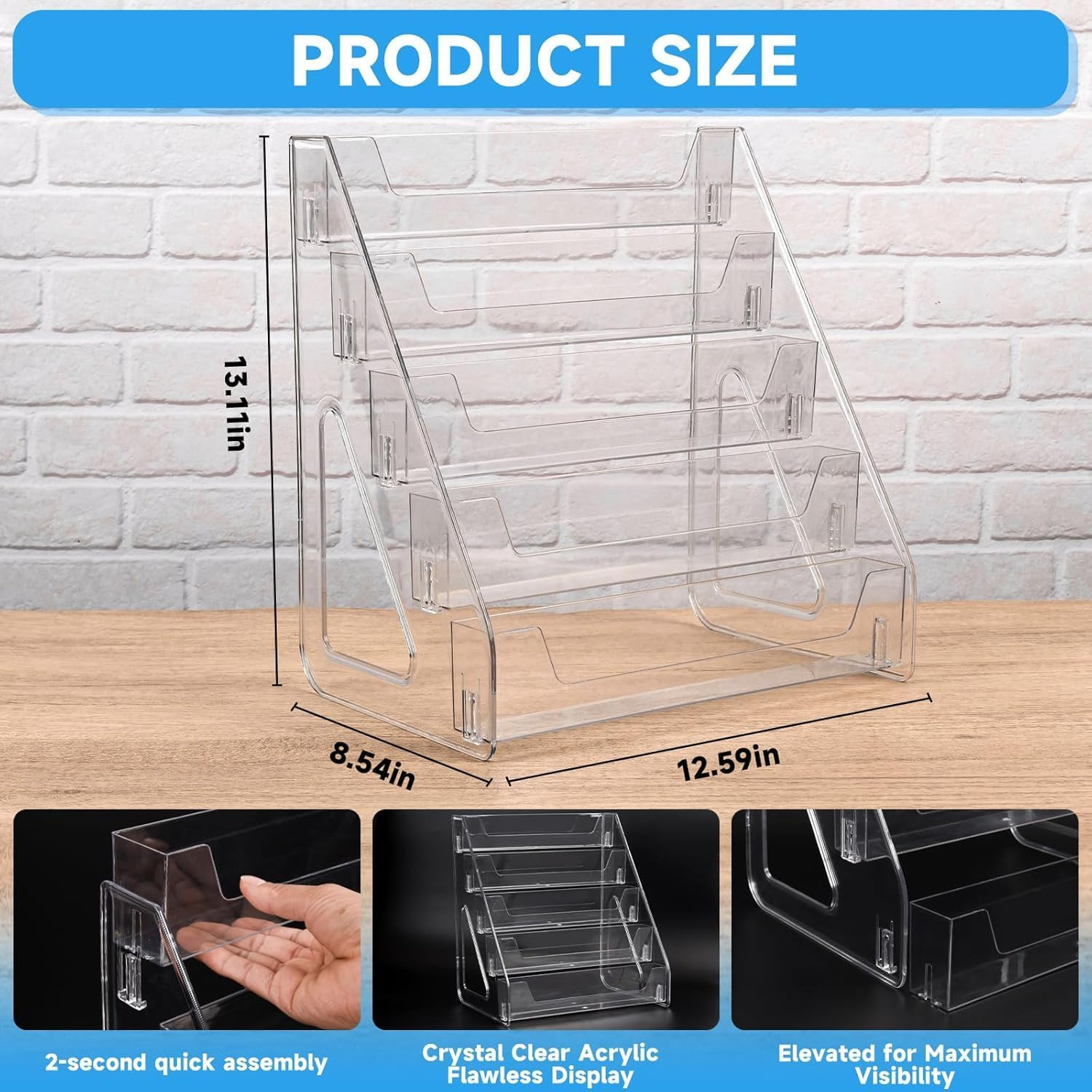 Trading Card Display Stand, Vertical Holder for Card Display Stand Tabletop f…