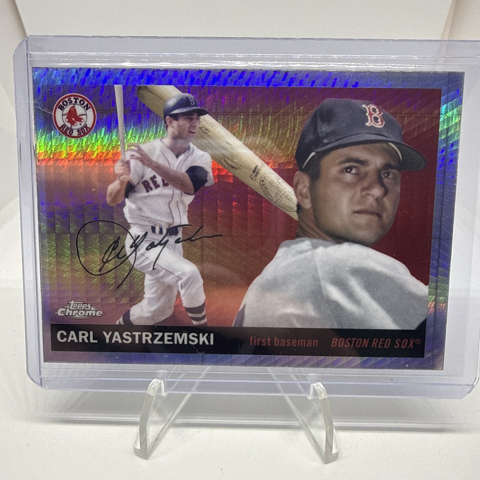 2025 Topps Chrome Platinum Carl Yastrzemski Prism 368 Refractor Boston Red Sox
