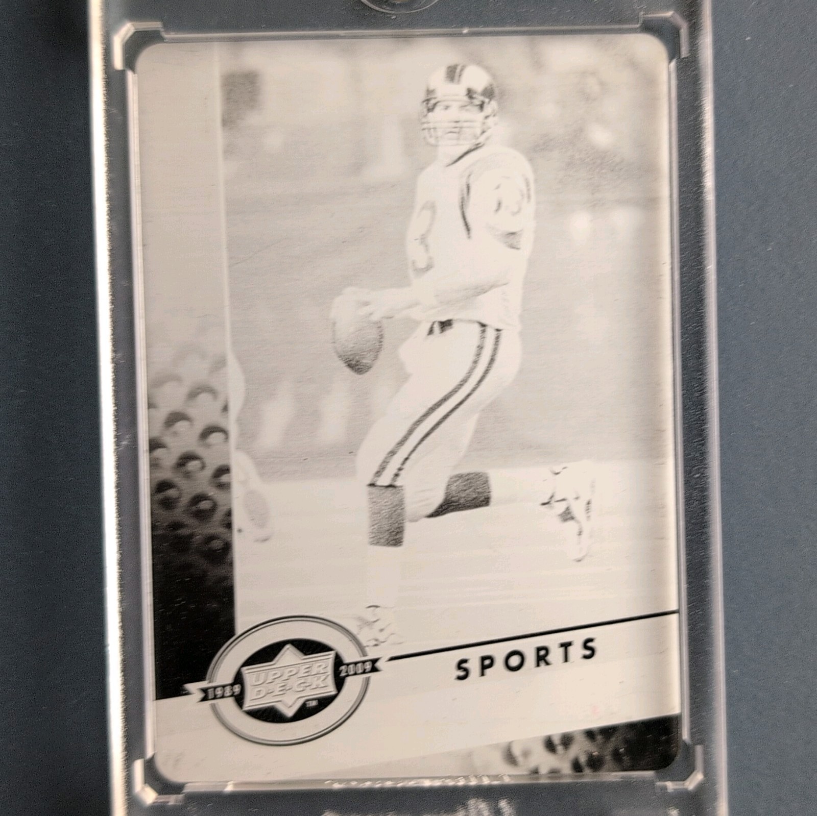 Upper Deck 2009 UD 20th Ann. Black Printing Plate 1/1 Kurt Warner #1396 MVP