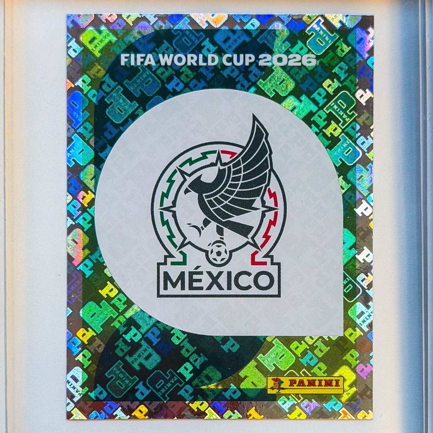 2026 Panini FIFA World Cup Mexico Emblem Holo Foil Sticker MEX 1 NM