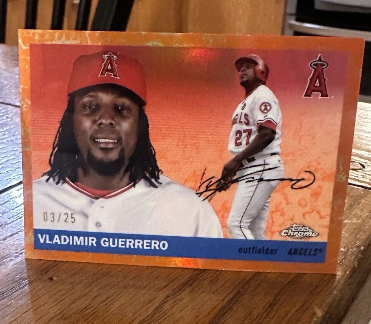 2023 Topps Chrome Platinum Anniversary Vladimir Guerrero Orange Refractor /25