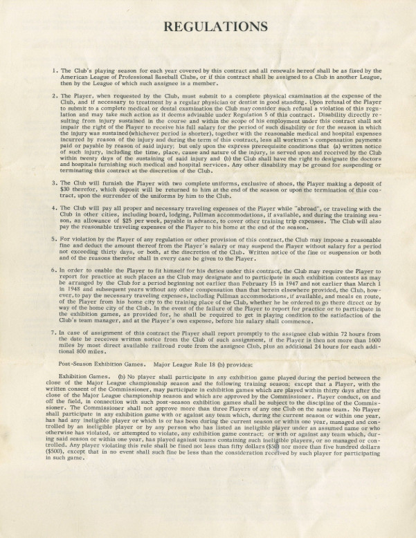 1965 Mickey Mantle Signed Contract ALL 4 PAGES!! New York Yankees Replica