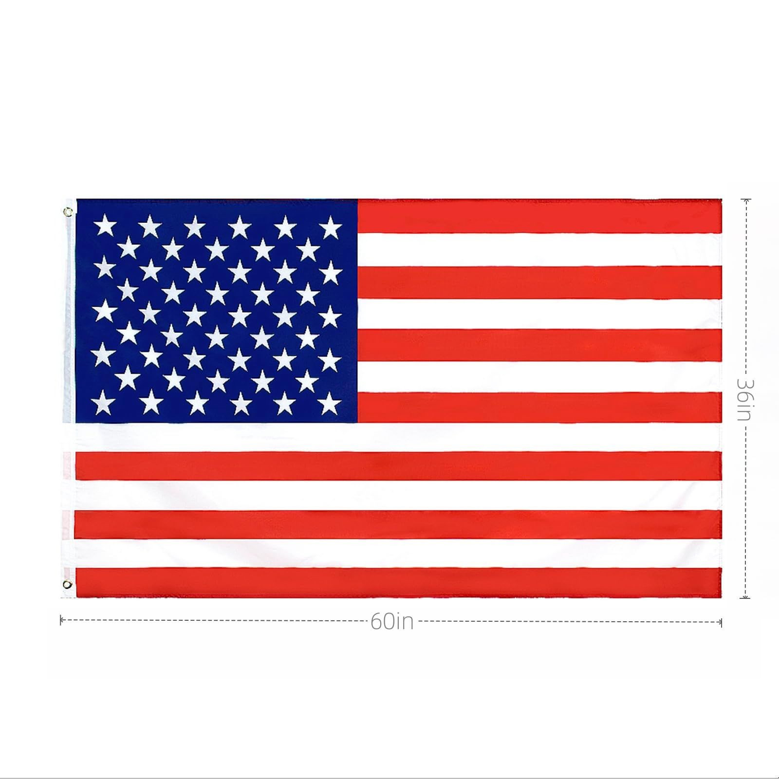 ZHECHUANG American flags for outside 3×5 3′ x 5′, Red, white and blue 1pcs