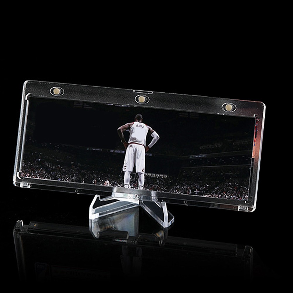 5PACK 175PT Horizontal Booklet Magnetic Card Holder for 2 Trading Cards Display