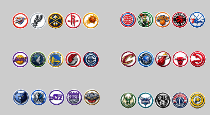 Handcrafted Basketball Team Magnets 0.9″ FULL SET/ALL 30 TEAMS.For Fan Standings