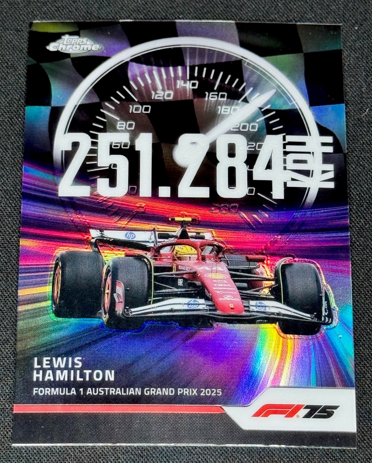 2025 Topps Chrome Formula 1 Lewis Hamilton #TS-2 Top Speed Refractor Insert 🔥