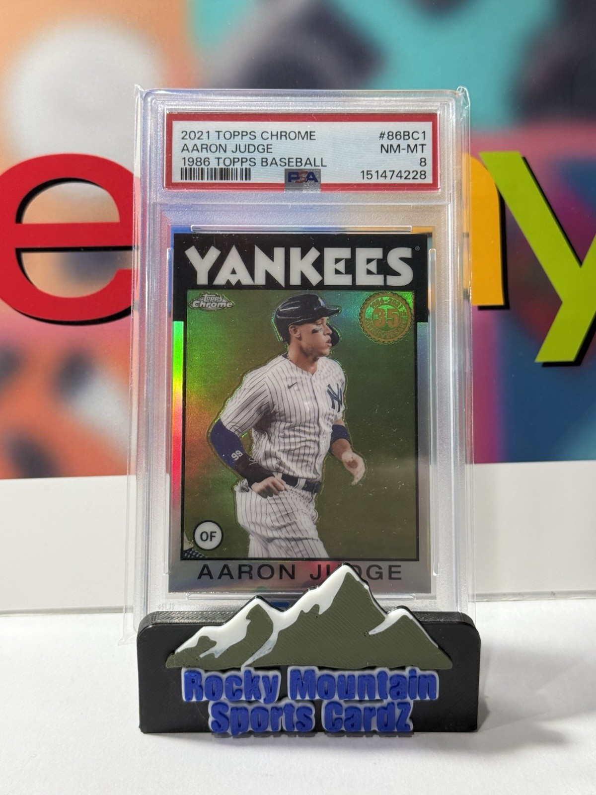 2021 Topps Chrome Aaron Judge #86BC-1 PSA 8 New York Yankees