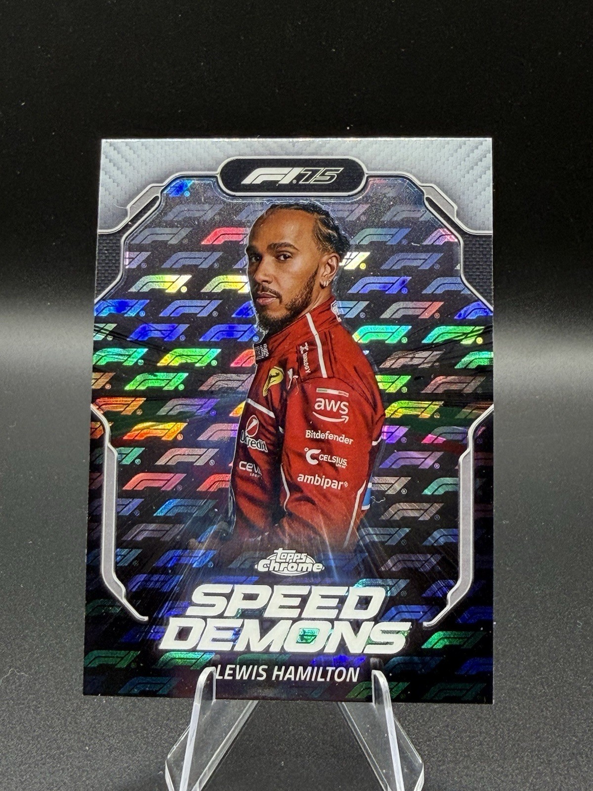 2025 Topps Chrome Logofractor Formula 1 F1 Lewis Hamilton Speed Demons #SD-2