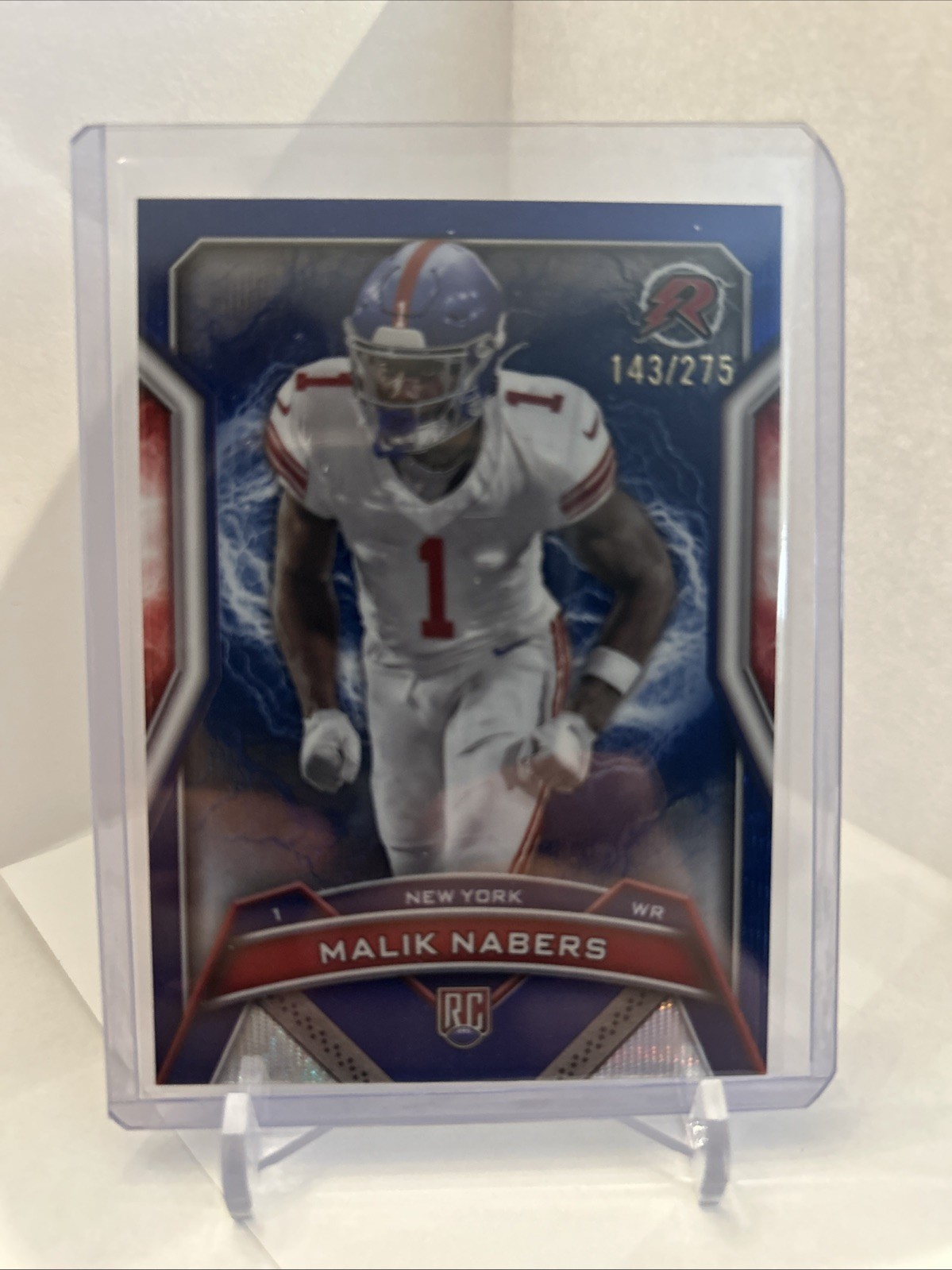 2024 Topps Resurgence Rookies Malik Nabers #170 Navy Surge Refractor /275 (RC)