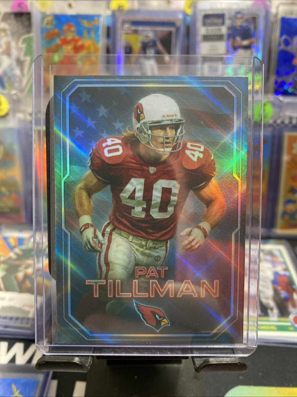 2025 Faux Real Cards (FRC) Pat Tillman Silver Holo Custom Arizona Cardinals Card