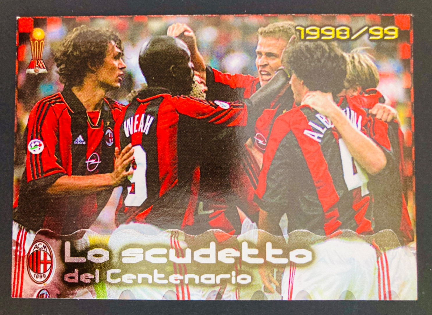 1999-00 Panini Calcio cards 2000 #M3 AC Milan 98/99 Scudetto del centenario card