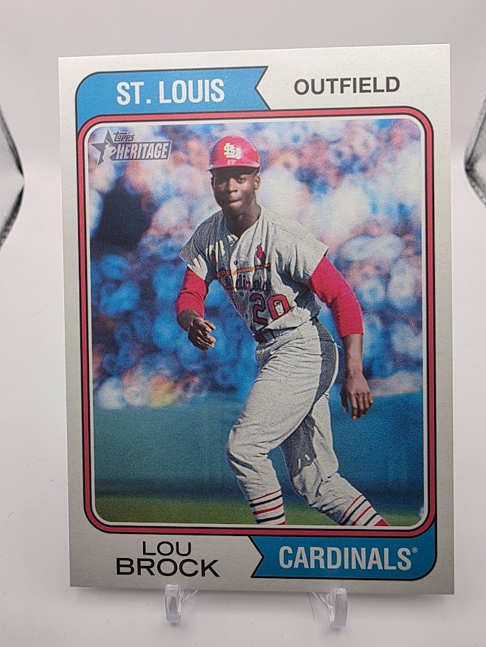 2023 Topps Heritage #OB-LB Lou Brock Oversized 1974 Topps Box Loaders