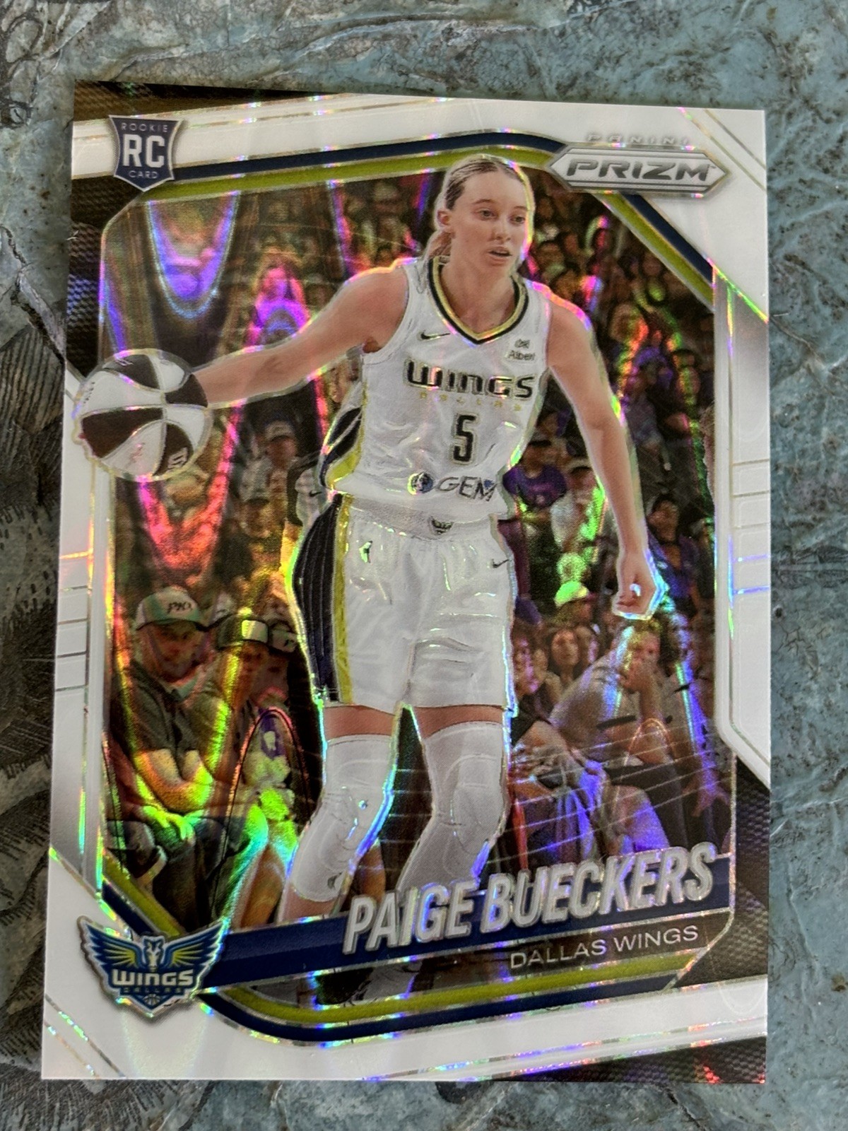 2025 Prizm WNBA Paige Bueckers Dallas Wings White Seismic True Rookie RC #5