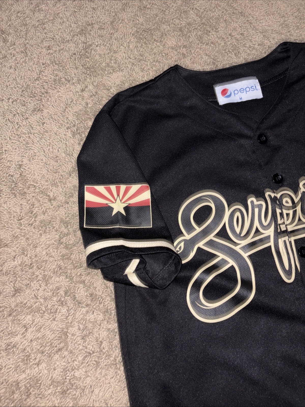 Arizona Diamondbacks Serpientes Giveaway Jersey Black Size Medium Pepsi Brand