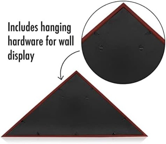 Flag Display Case for Burial Flag Mahogany Wall Mount Folded Flag Holder