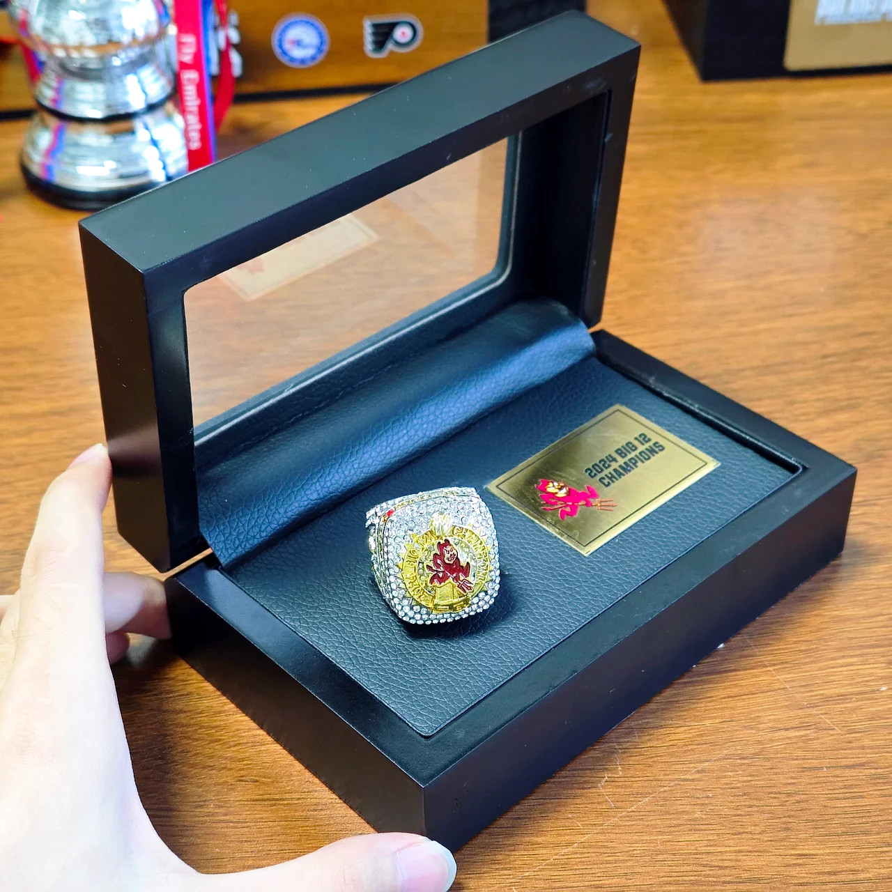 2024 BIG 12 Arizona State Sun Devils football Championship Ring Size 11 With Box
