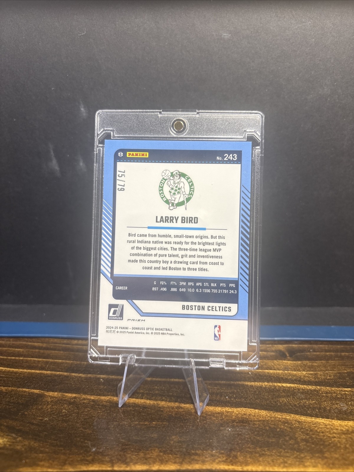 🍀2024-25 OPTIC Larry Bird LEGENDS PINK VELOCITY PRIZM /79 CELTICS🍀