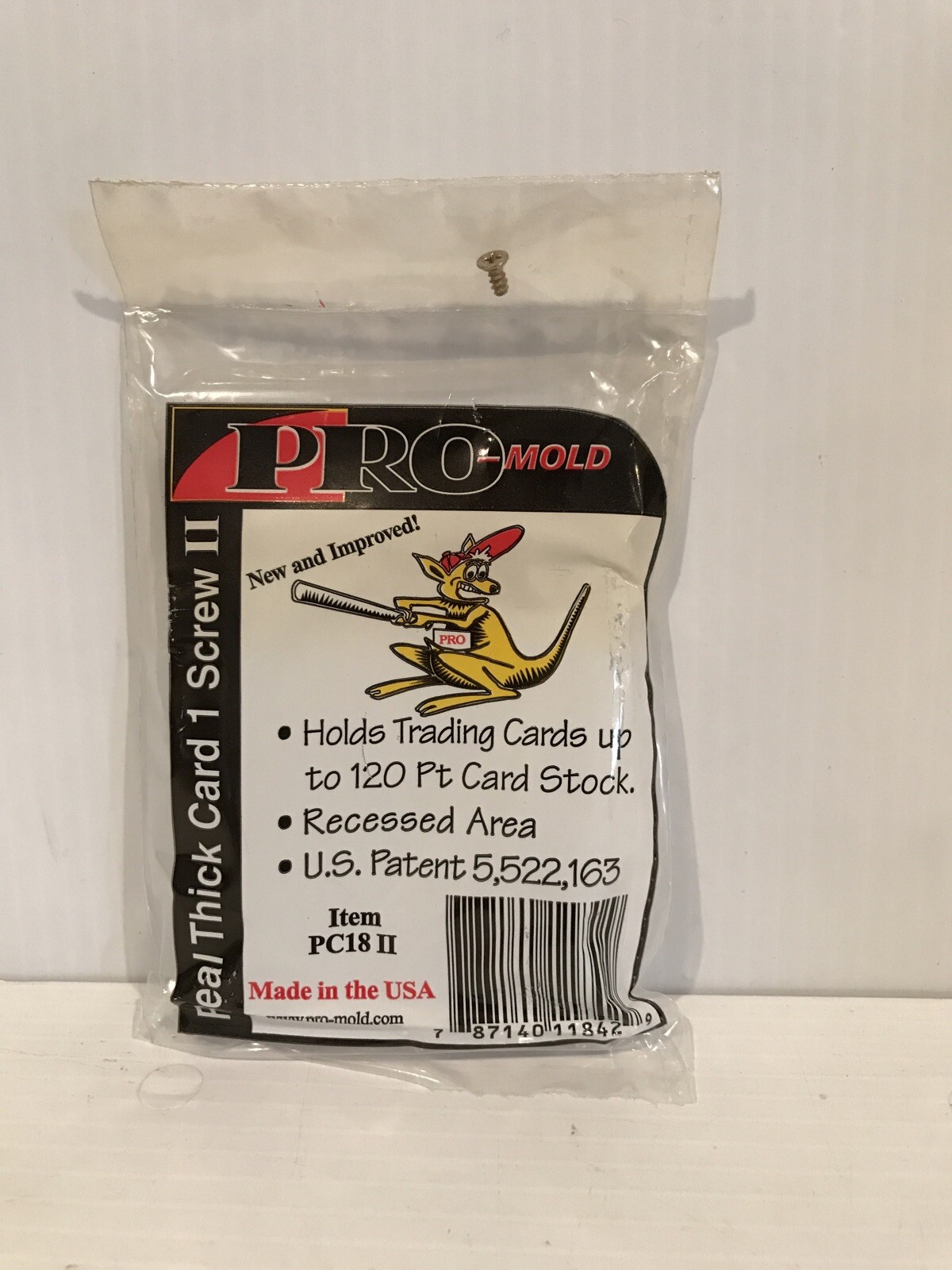 One New Pro-Mold PC18II 120pt Thick Trading Card 1-Screw Screwdown Holder