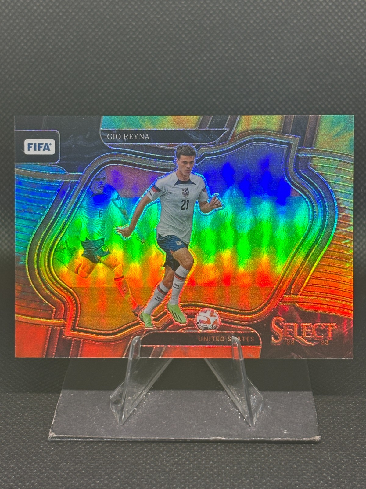 Gio Reyna 2022-23 Panini Select Soccer – Field Level – Tie-Dye /49 #246 USMNT