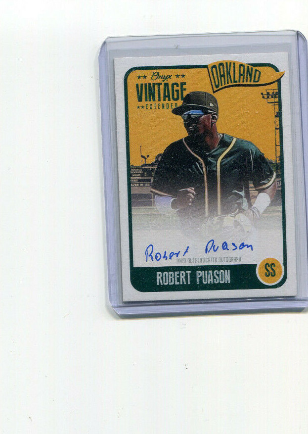 2020 Onyx Vintage Extended Autographs Robert Puason Blue Ink Auto 275 Made