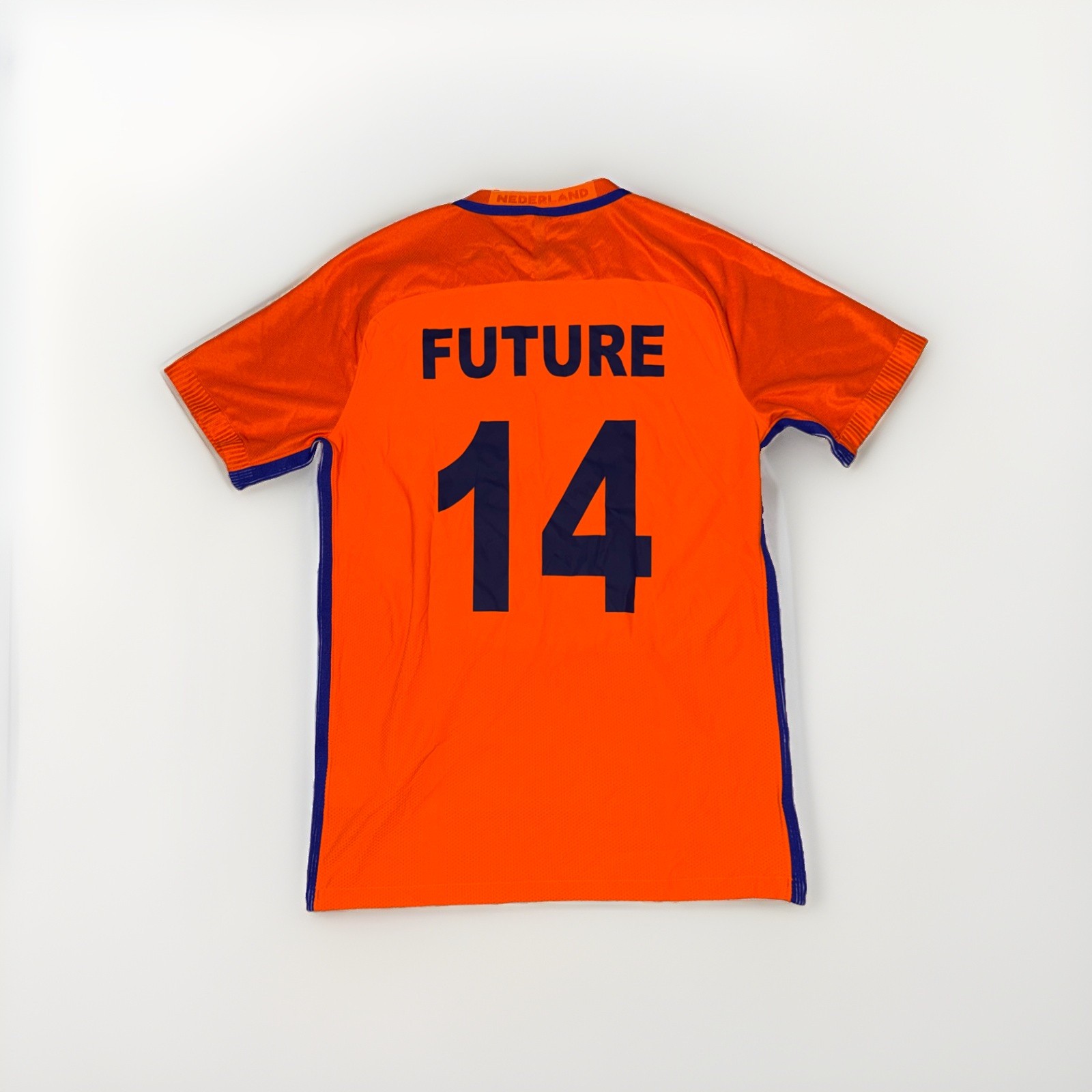 Nike Netherlands 2016 Home Authentic Jersey Medium Orange #14 Dri-Fit