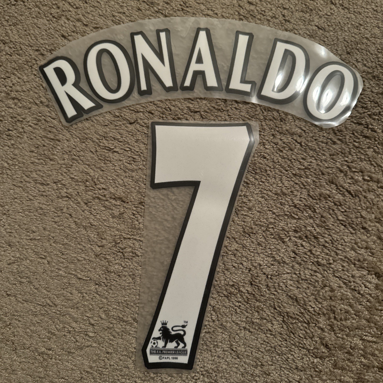 1997/2007 EPL Ronaldo Player Size Premier League Nameset Felt Manchester United