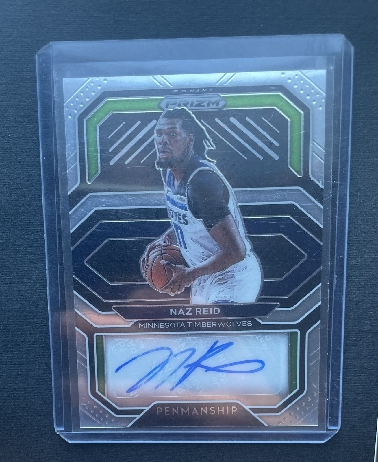 2020-21 Panini Prizm Penmanship Naz Reid Auto #PE-NAZ Hornets Timberwolves