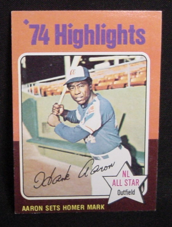 1975 Topps Mini Hank Aaron Highlights #1 — NM