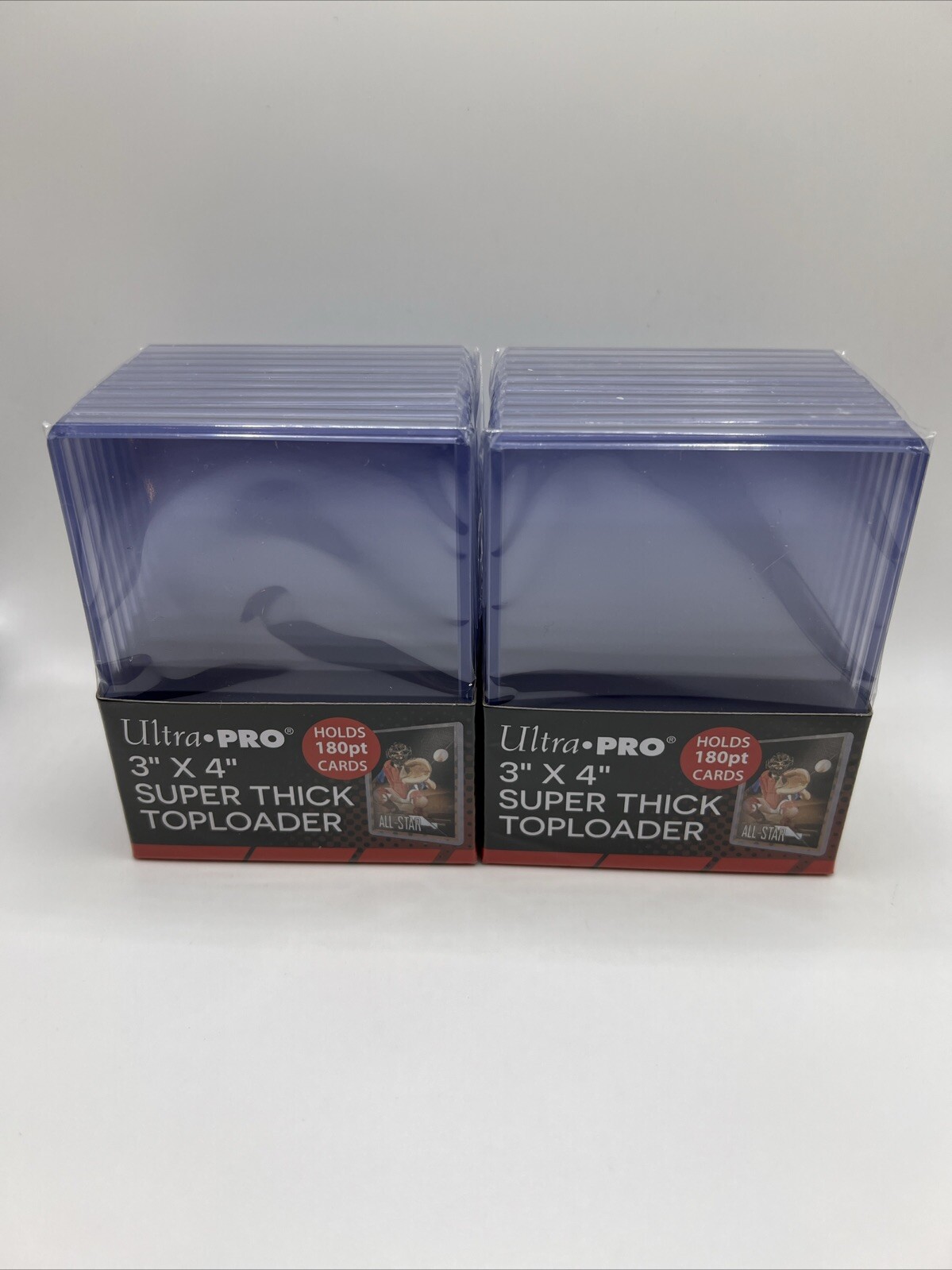 Ultra Pro 3X4 Super Thick Toploaders 180pt Point 2 Packs of 10 for Thick Cards