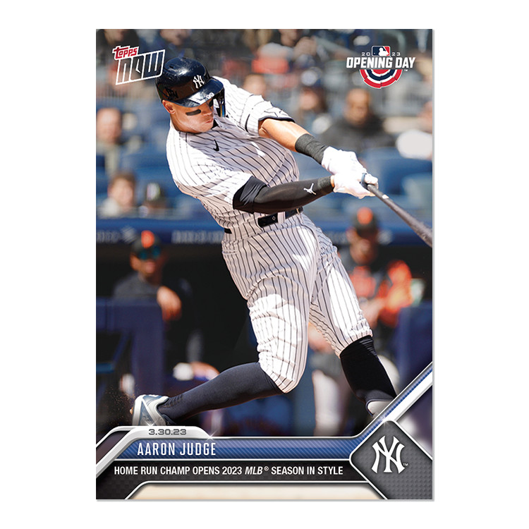 AARON JUDGE 2023 MLB Topps NOW Opening Day HOME RUN ! Yankees