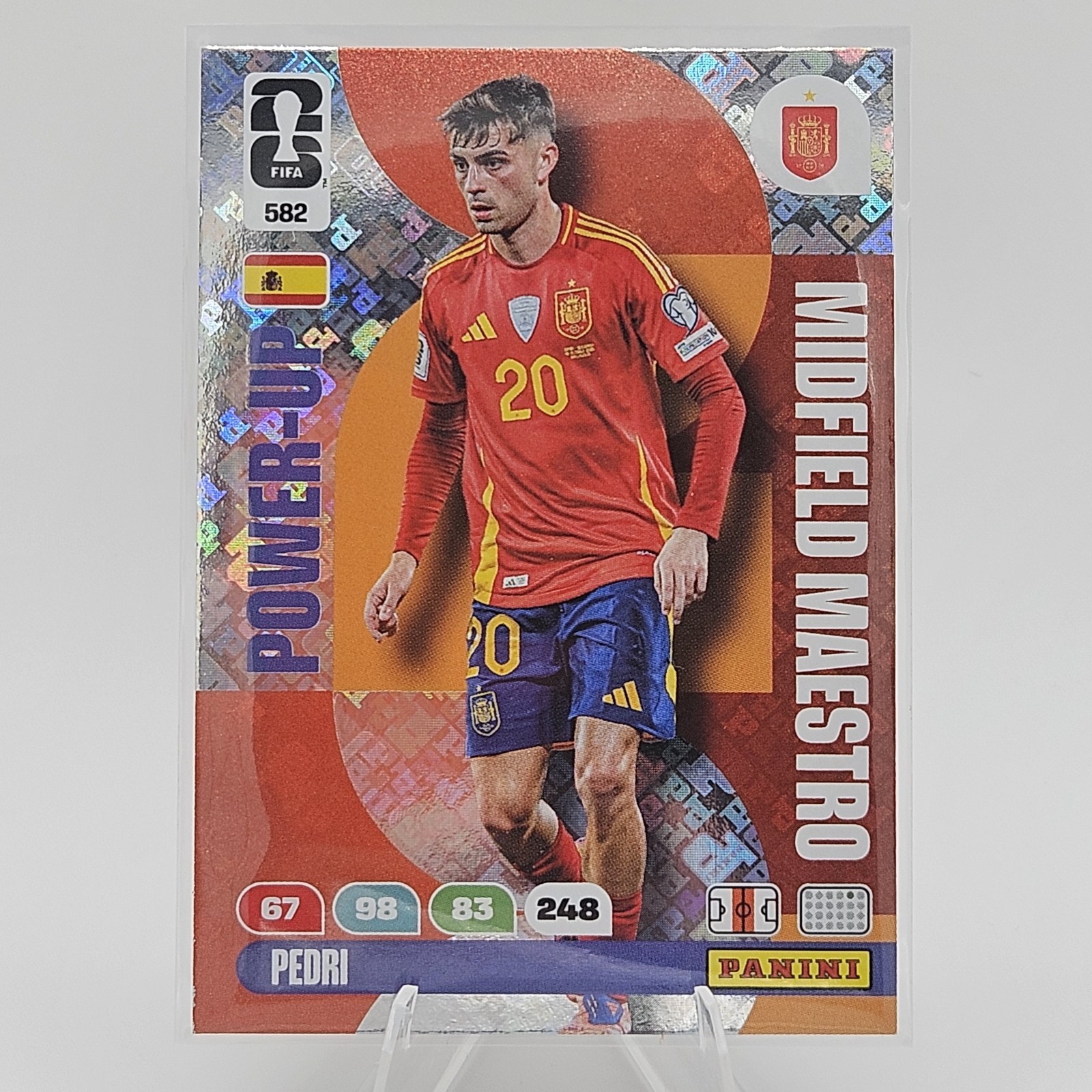 Pedri Panini Adrenalyn XL World Cup 2026 Midfield Maestro Spain España 582