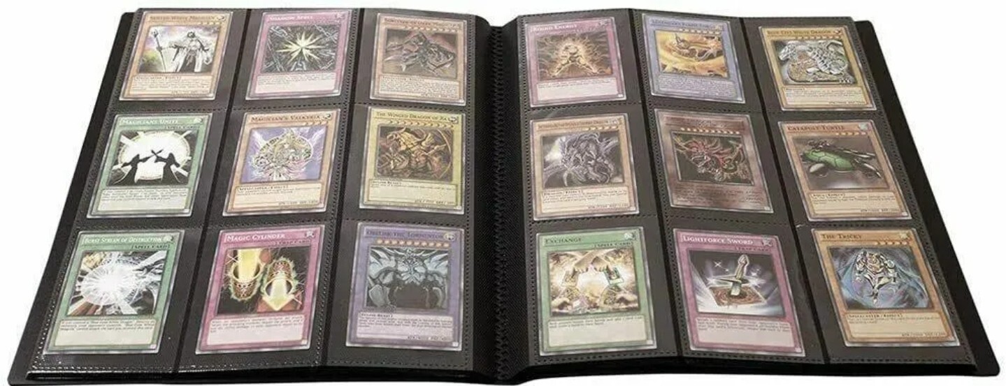 (3) PACK MULTI COLOR 360 Pocket Trading Card Binder Side Loading Elastic HOLDER