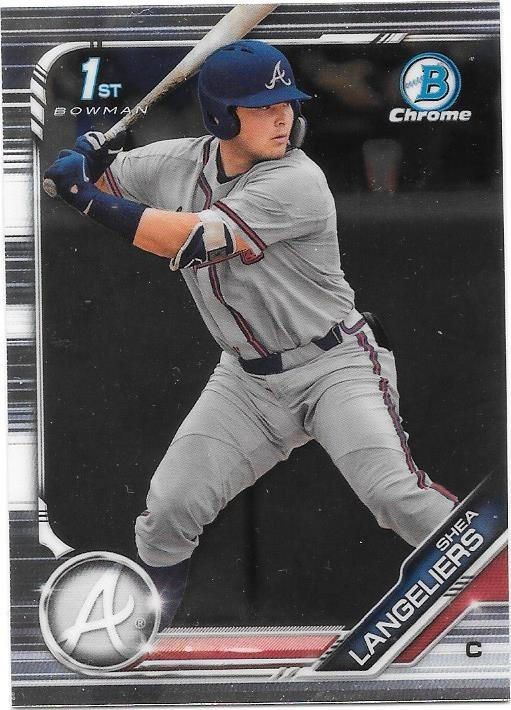 Shea Langeliers 2019 Bowman Chrome #BDC-67 Oakland Athletics/Braves