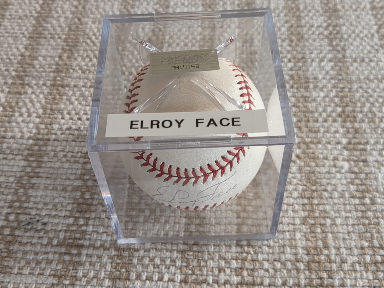 ElRoy Face Signed OML Baseball TOPPS ARCHIVES RESERVE 2001 CERT