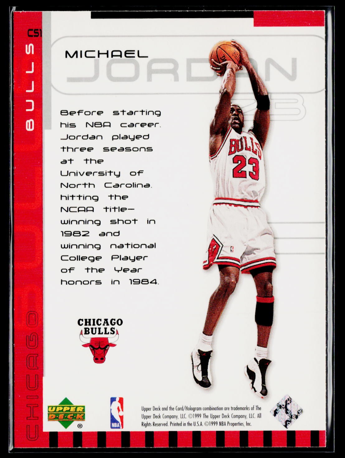 1999-00 Upper Deck Ovation #CS1 Michael Jordan MJ Center Stage