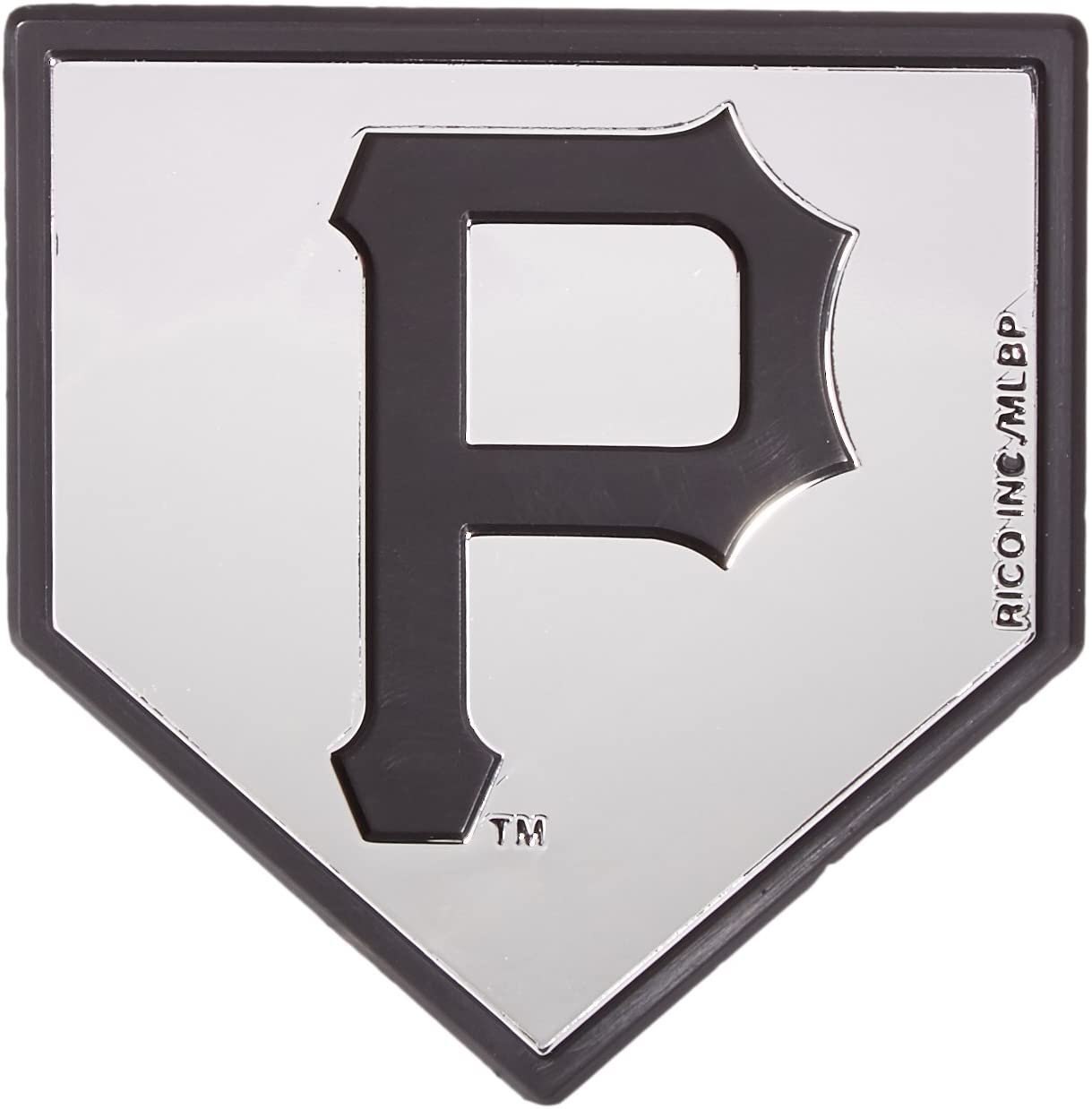 Pittsburgh Pirates Auto Emblem, Silver Chrome Color, Raised Molded Plastic,…