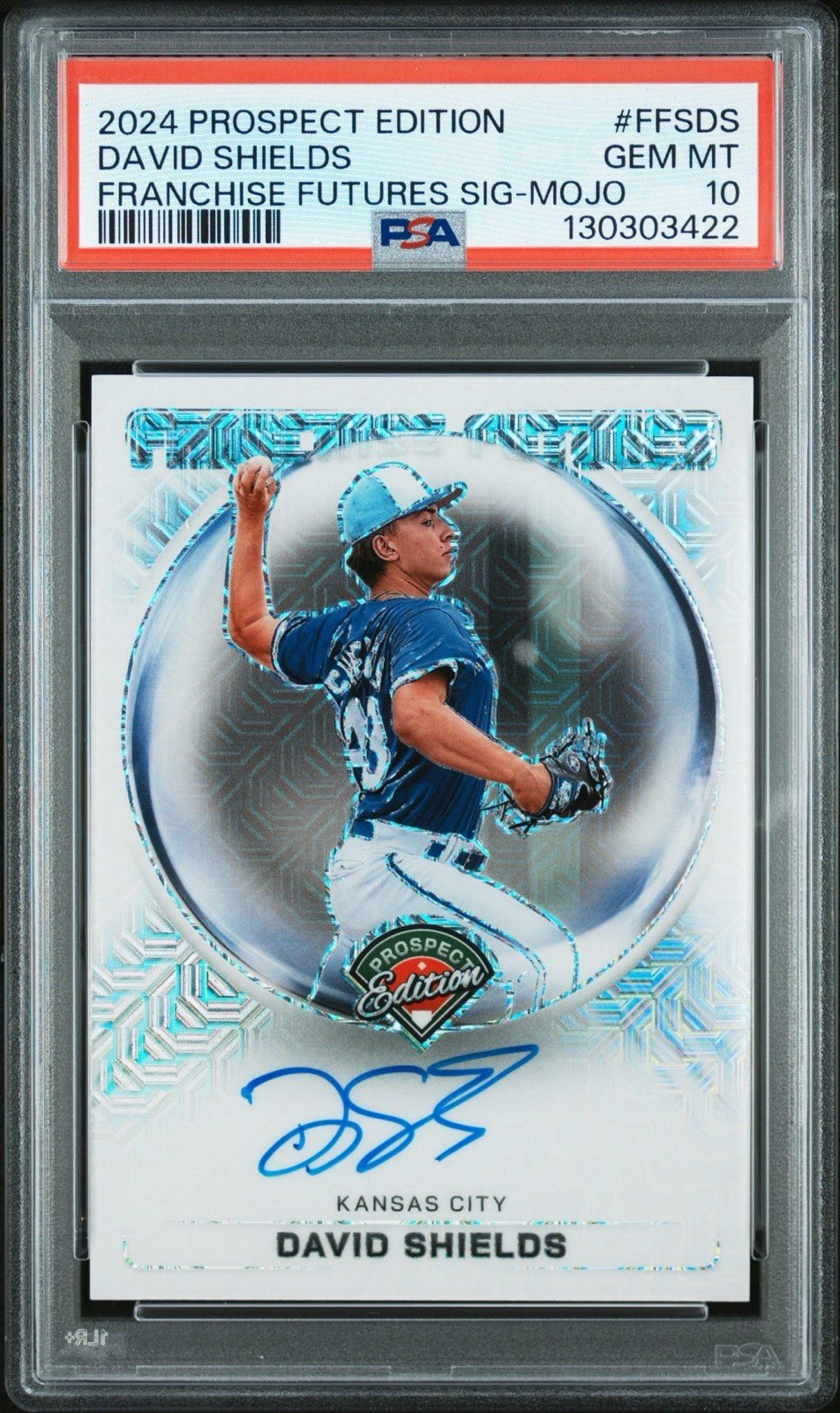 ⚾ David Shields 2024 Prospect Edition Franchise Mojo Auto /25 PSA 10 Royals