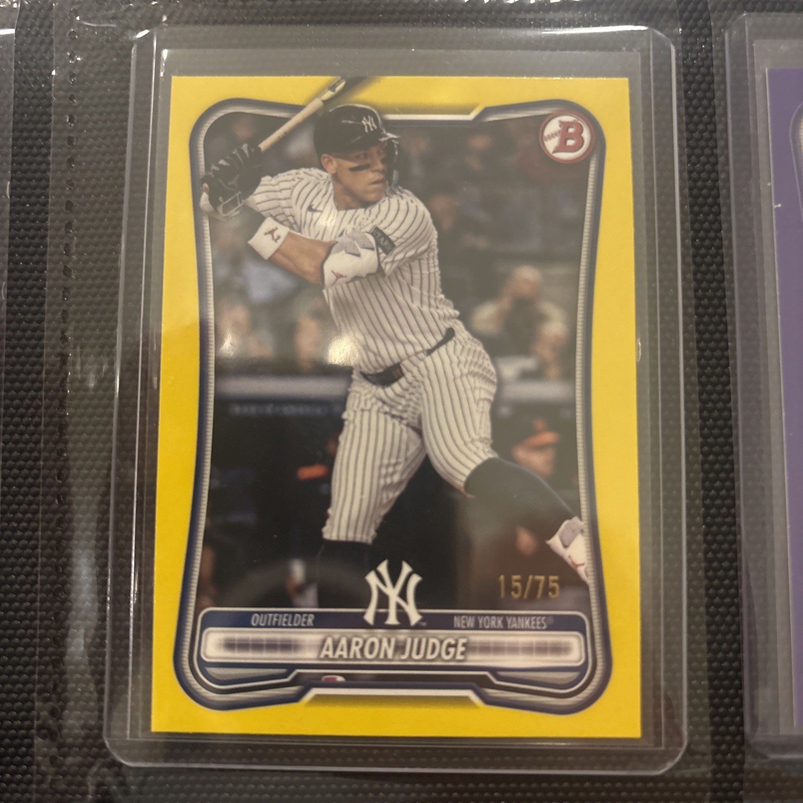 Aaron Judge 2026 Bowman #1 Yellow Parallel /75 Paper New York Yankees