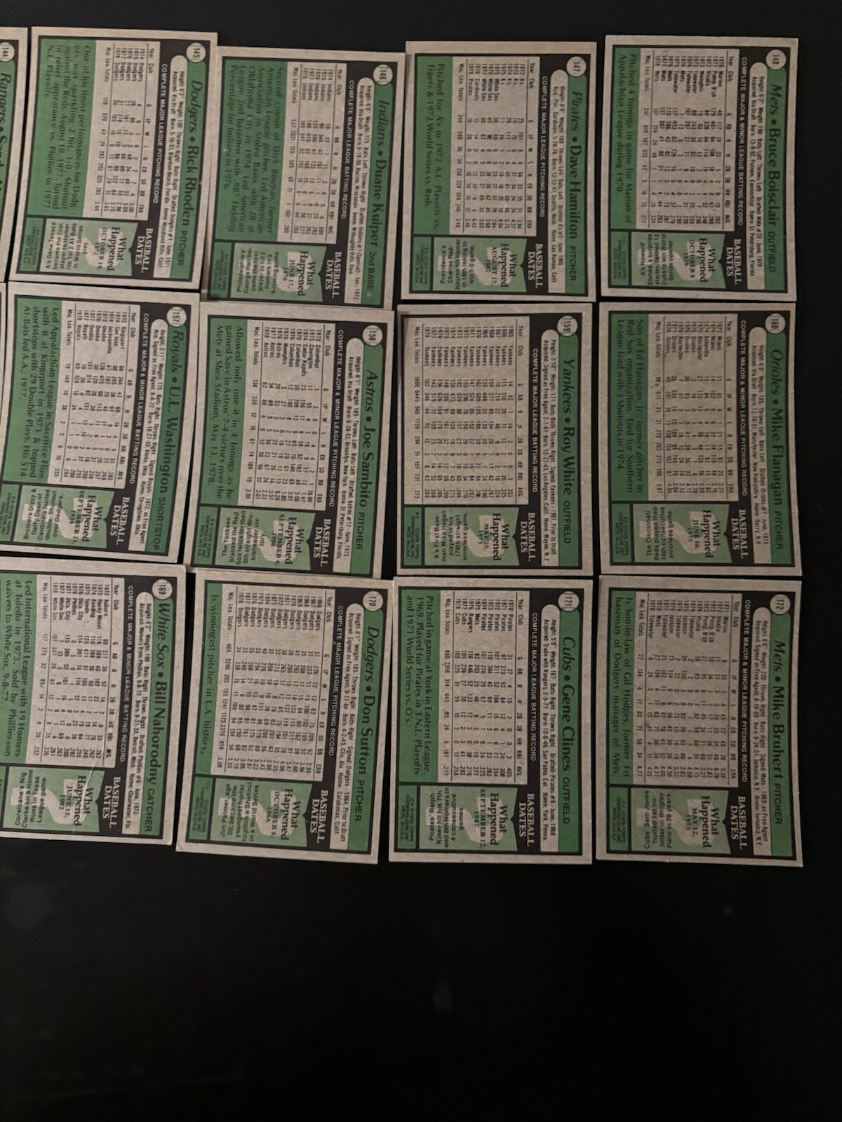 1979 Topps Baseball U-Pick #1-175 EX