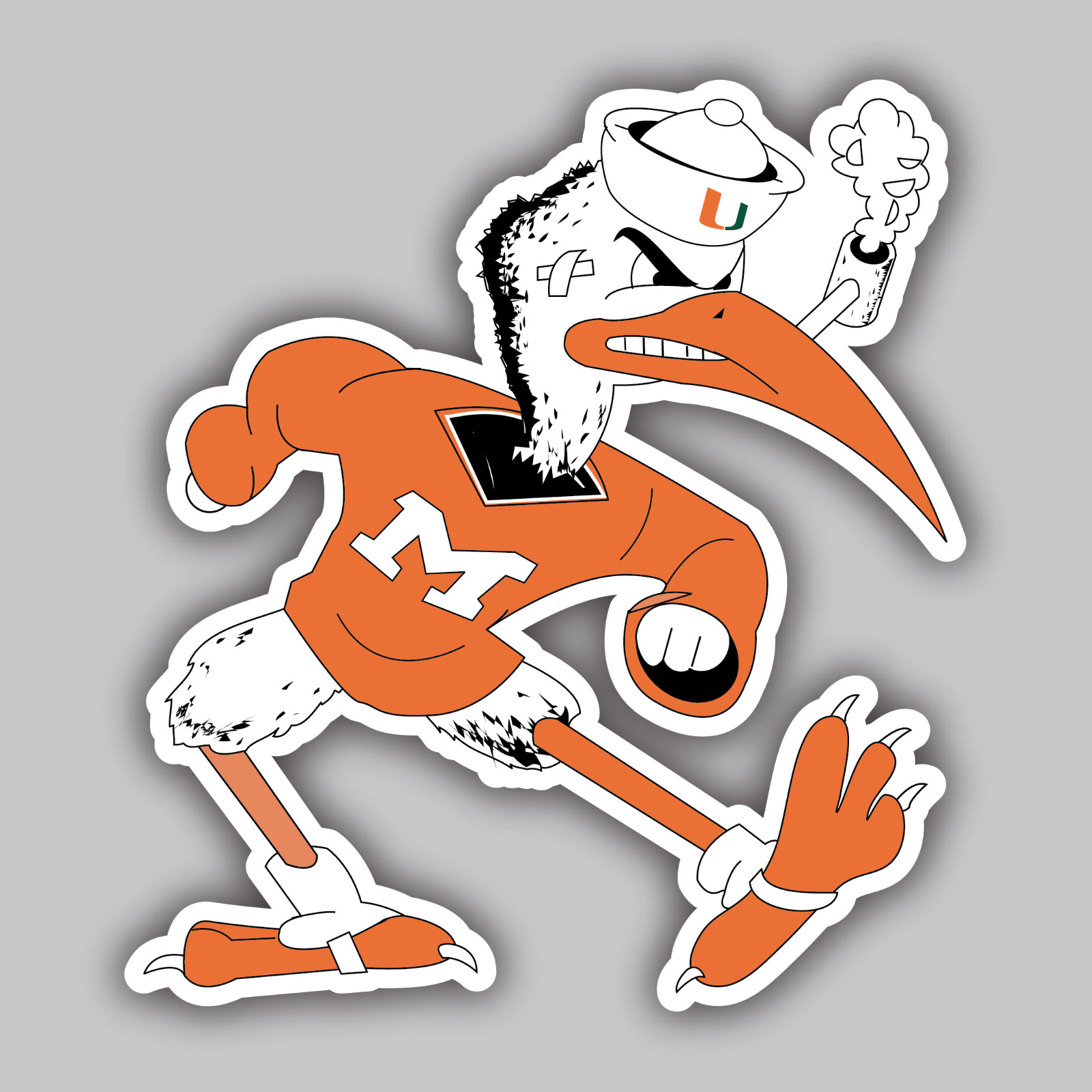 University of Miami Vinyl Sticker/Decal – NCAA – College Football – Hurricanes