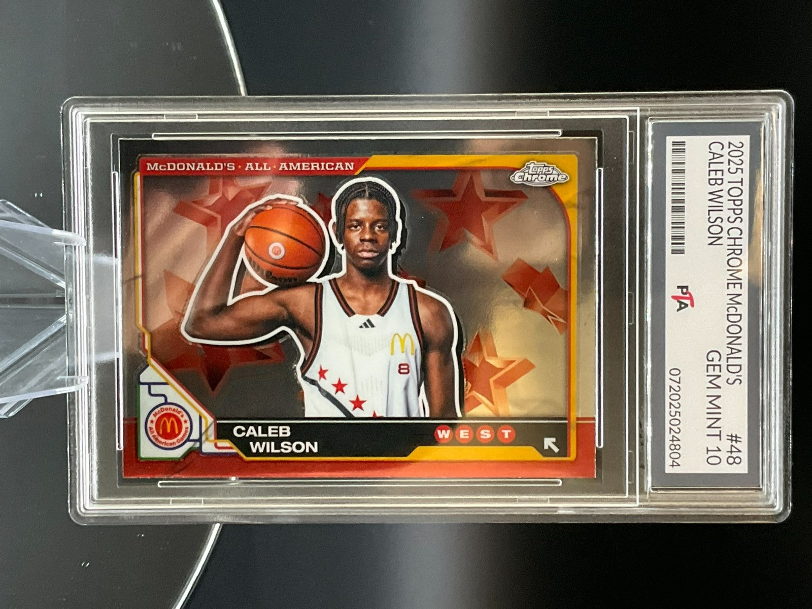 2025 Topps Chrome McDonald’s All American #48 Caleb Wilson GEM MINT PTA 10🔥