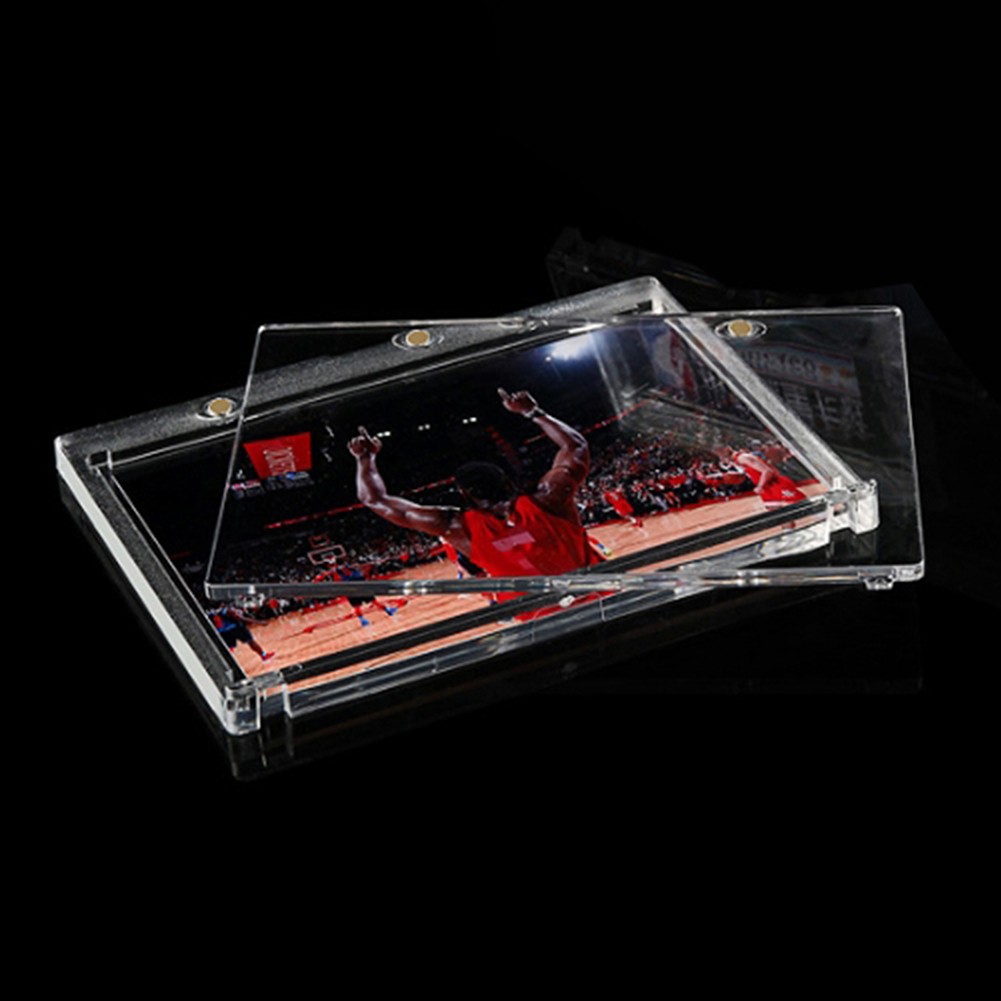 175pt Magnetic Vertical Double Booklet Card Holder One Touch Acrylic Card Case