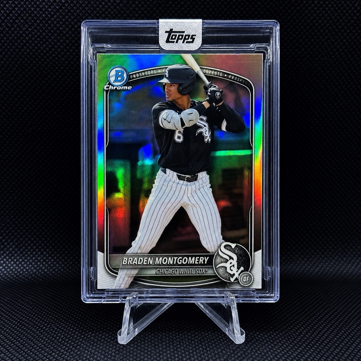 Braden Montgomery RARE ROOKIE SEALED REFRACTOR ENCASED CARD SSP BOWMAN SOX MINT